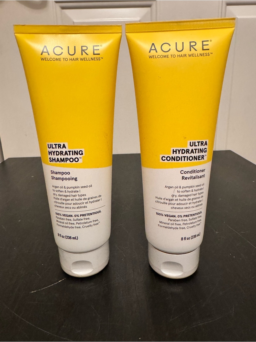 Acure Ultra Hydrating Shampoo & Conditioner Set 8oz Argan & Pumpkin Seed Oil